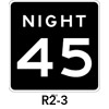 R2-3 Night Speed Limit Sign