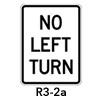 R3-2a, No Left Turn Sign