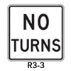 R3-3, No Turns Sign
