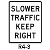 R4-3, Slower Traffic Keep Right