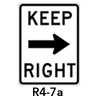 R4-7a, Keep Right SIgn