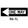 R6-1L, One Way Sign (Left)